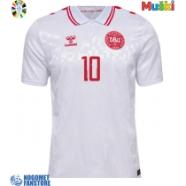 Danska Christian Eriksen #10 Gostujuci Dres EP 2024 Kratak Rukav